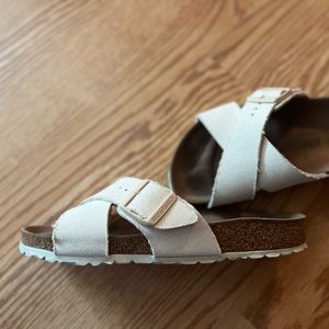 Birkenstock, Siena Vegan Textile, Eggshell, 38